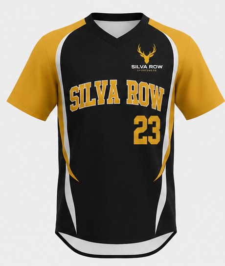 Custom Men’s V-Neck Short Sleeve Baseball Jersey