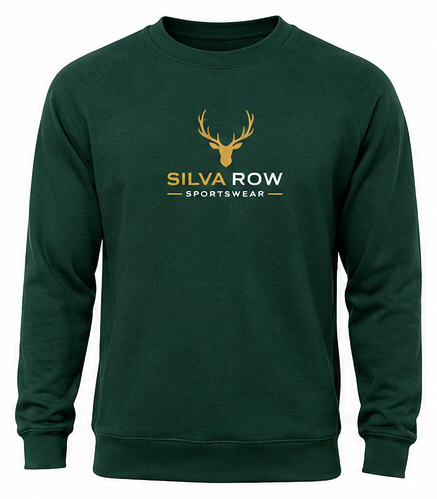 Silva Row Men Sea Green Sweat Shirt